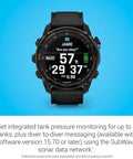 Descent Mk3i 51mm Dive Computer And Multisport GPS Smartwatch With Air Integration Sapphire Lens Titanium Bezel