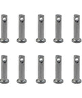 Ten Pack Single Hole Clevis Pins M6 X 30 Flat Head Zinc Plated Steel For Mechanical Linkage Fixed Parts Ship Rigging And Hinge Applications Durable Hardware For Quick Secure Fits, 10 pins