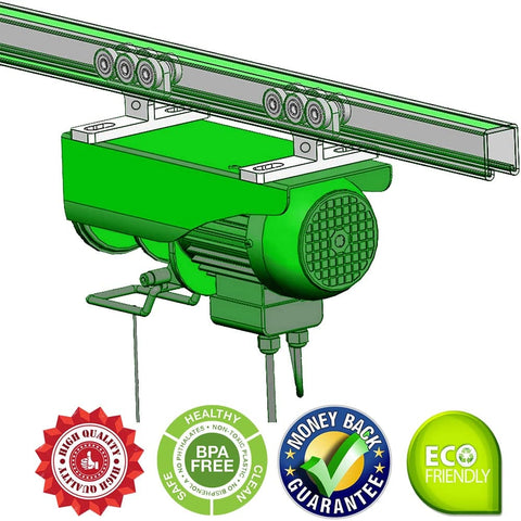 Heavy Duty 6 Wheel Type Trolley Assembly For Electric Hoists, Smooth Quiet Roller Trolley, Easy Install on strut channel