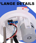 Close-up view of Electric Fuel Pump Assembly for Buick Verano and Chevy Cruze L4 1.4L 1.8L 2011 to 2015 Replacement E4034M flange details.