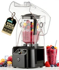 Professional Commercial Blender With Quiet Shield Enclosure 2200W Power Heavy Duty Self Cleaning Unit 80Oz (2.2L) Pitcher