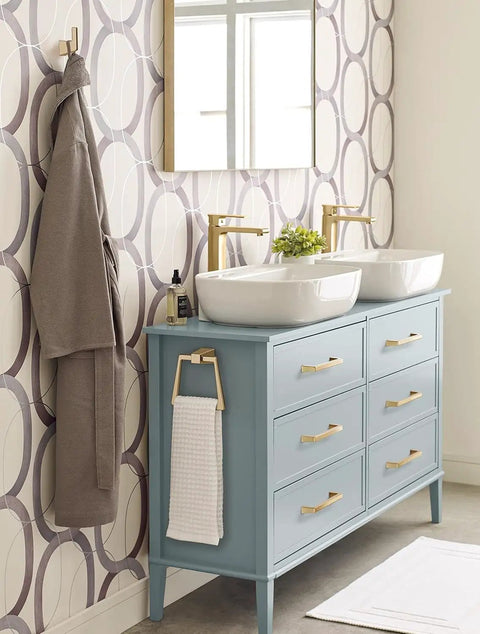Blackrock Champagne Bronze Cabinet Pull With 6 5/16 Inch Hole Spacing And Smooth Transitional Vibe That Gives Kitchen Drawers Bathroom Vanities Or Any Furniture Piece A Sick Home Glow Up Right Now on bathroom vanity
