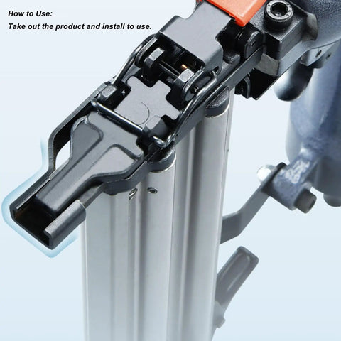 Straight Shooting Pneumatic Brad Nailer And Air Stapler 2 In 1 Design With 100 Nail Capacity Lightweight Ergonomic Handle Easy Trigger Pull Includes Tough Carry Pouch For Fine Woodworking Cabinet Trim And Weekend Diy Builds