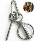 Heavy Duty Stainless Steel Horse Tie Ring With Eye Bolt And Quick Snap For Safe Humane Tethering Magnetic Locking Release Design