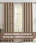 Walnut Wood Grain Curtain Rod Set Go-To Heavy Duty Iron Rods With 1 Inch Diameter Adjustable 28 To 48 Inch Imitation Wood Finish Finials Decorative Window Rod Set For Vintage Home Decor And Everyday Use showcasing elegant curtains.