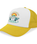 Yellow Breathable Cap For Men With Adjustable Buckle, front view with Roanoke Virginia design