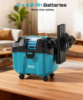Cordless Wet And Dry Shop Vacuum For Garage And Car Cleanups Boss Grade 2.6 Gallon Mini Vacuum with accessory storage holder