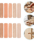 200 Pcs Wood Dowel Pins 8mm By 30mm Kit For Furniture And Shelves Fluted And Chamfered Hardwood Rods With Smooth Splinter Free Surface Easy To Install And Strength Boost For DIY Projects, 8mm x 30mm hardwood pins