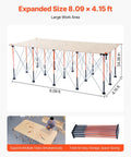 Portable Folding Workstand For Garage And Workshop With 6000 Lbs Capacity Collapsible Table Stand With Storage Bag No Fuss Setup Tabletop Not Included Outdoor Ready Heavy Duty Build displayed in expanded size