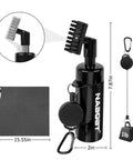 On Course Go-To Essential 2-Piece Golf Towel And Club Cleaner Set 16x16 Inch Absorbent Microfiber With Handy Brush product
