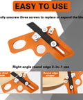 Rugged Handheld Edge Banding Trimmer With Ten Sharp Blades Hassle Free Veneer Cutter showing blade adjustment mechanism in orange design.