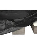 All Weather Patio Furniture Set Cover For Outdoor Sectional Sofa And Table And Chair Sets No Hassle Water Resistant Large 315 Cm L By 160 Cm W By 74 Cm H Fits 7 To 9 Piece Sets Weatherproof Protection partially covering outdoor sofa