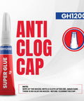 8 Pack 4 Gram Super Glue With Anti Clog Cap for easy mess free bonding on hard plastics and DIY crafts