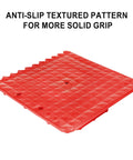 Seven Sparta off-road base stand, red plastic plate with diamond-textured anti-slip surface for Hi-Lift jack