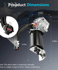 Hella Tough 4WD Transfer Case Motor Actuator Replaces YL5Z7G360AA showing dimensions 3.94in x 5.43in x 8.98in for Ford Explorer