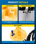 Diagram showing electric plug, fuel level sensor, and roof assembly of Plug And Play Electric Fuel Pump Assembly For Volvo XC90 2003 2014 S60 2005 2007 XC70 S80 2005 2006 Replacement FG1275 Fits 18 Gallon Tank Variants And FWD Models.