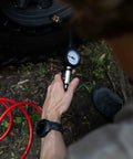 Tough As Nails Portable 12V Dual Cylinder Air Compressor Pump 150 Psi And 6 16 Cfm Fast Tire Inflator for checking tire pressure.
