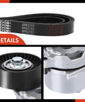 Engine Serpentine Belt Drive Kit for Subaru Impreza 2012 2014 and XV Crosstrek 2013 2014 2.0L with belt tensioner detail