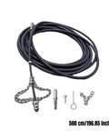 Heavy Duty Flexible Chain Knocker Drain Snake Auger With Solid Steel Core, 500 cm length, designed for efficient pipe blockage removal.