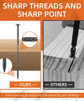 Heavy Duty Wood Structural Screws With Washer Head 6 Inch And 14 Gauge Torx Bits shown with sharp threads and point, reducing pre-drilling.