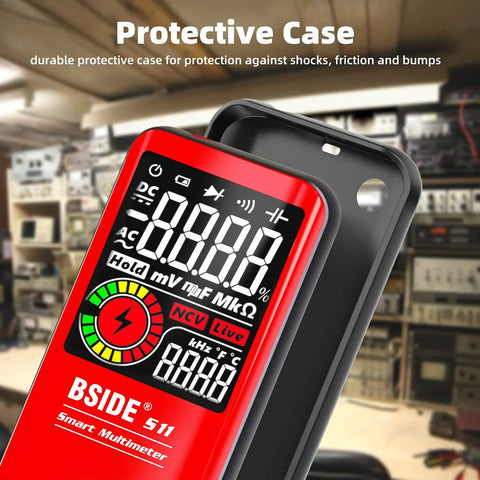 Color LCD Digital Multimeter With 3 Display 9999 Counts Auto Ranging Ohmmeter Rechargeable with protective case