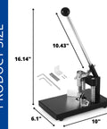 Built Tough Heavy Duty Corner Rounder Cutter Machine In Black With R6mm And R10mm Radius and product size dimensions shown.