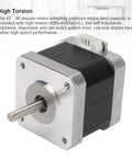 Beefy 42x40mm Stepper Motor Kit for 3D Printers and CNC Machines, Two-Phase 1.8 Degree Step Angle, High-Torque Replacement Motor with Solid Metal Construction for Mega X and Y Axis and Vyper Y Axis, front view