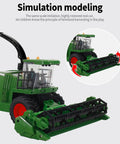 Remote Control One Twenty Four Scale Combine Harvester With Four Wheel Drive And Six Channel System Ultra Realistic Farm Tractor