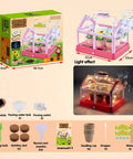 Kid Friendly Plant Growing Kit Greenhouse Set For Diy Terrarium Science, Indoor Gardening Toy With Solar Powered Panel display