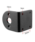 Heavy-duty alloy steel motor mounting bracket with 13mm holes, 3mm thickness, ideal for DIY projects and machine builds.