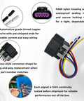 Five Way MAF Sensor Connector Pigtail For Chevy Silverado Sierra Hybrid Tahoe Suburban Yukon Express Savana HHR Cobalt Colorado Canyon 2004 2012 6.0L V8 LQ4 LFA Compatible OE Style Replacement shown with automotive-grade copper wires and PA66 nylon housing.