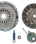 Heavy Duty Clutch Kit For 2010-2015 Chevrolet Camaro V8 6.2L CSC Hydraulic Slave Cylinder parts, showing pressure plate and disc.