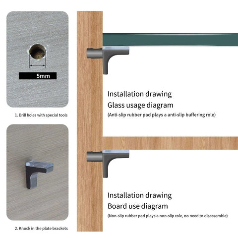 200 Pcs Heavy Duty Zinc Alloy Shelf Pegs For Kitchen Cabinets installation diagram and instructions