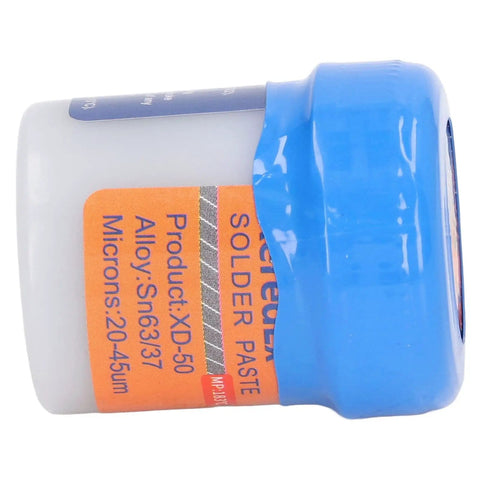 Premium No Clean Solder Paste Sn63 50g container with blue cap for SMT PCBA LED Electronics Repair and Assembly