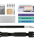 Total Game Changer Kit With Pin Vise And Ten Micro Bits And Hobby Knife And Sanding Sticks And Cleaning Cloth for detailed model work.