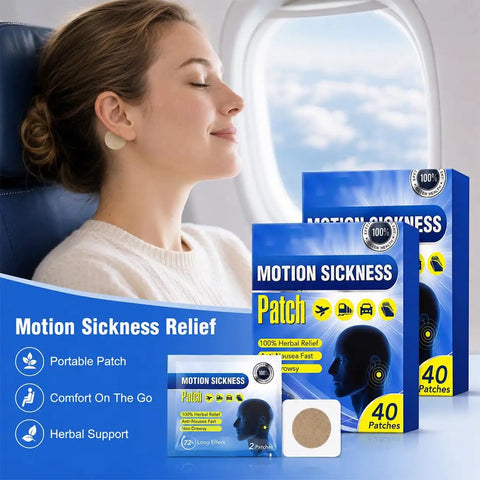 80 Count Motion Sickness Patches For Travel On The Go Non Drowsy Relief Lasts 72 Hours Breathable Non Woven Fabric With Fresh Mint Scent Safe For Adults And Kids 4 Plus For Cruise Car Airplane And Other Travel, blue pack