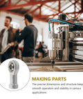 Four Piece M10x1.25 Threaded Fish Eye Rod End Bearings With Internal Thread Heavy Duty Metal Joint Kits For Industrial Linkages And Hydraulic Cylinders Built Tough And Ready To Roll on machinery with precision features.
