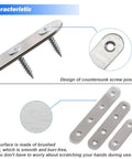 28 Piece Dang Solid Stainless Steel Flat Corner Brackets For Wood And Carpentry, No Sweat Corrosion Resistant Metal Straps with countersunk screw design.