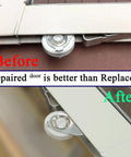 DIY Sliding Screen Door Roller Kit Upper And Lower Nylon 1-1/4 Inch Wheels Before and After Repair Comparison