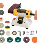 750W Jewelry Bench Polisher And Buffer Machine With Drill Chuck, Variable Speed Belt Sander And Rock Polisher, accessories