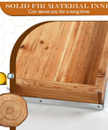 Close-up of wooden core detail in Two Pack Telescoping Bee Hive Cover for 10 Frame Hives with metal edge