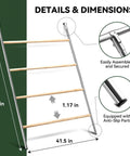 Four Tier Chicken Roosting Perch For Backyard Poultry No Fuss Easy To Assemble Elevated Roosting Bars That Maximize Coop Space And Reduce Ground Crowding Easy To Clean Durable Farm Style Chicken Perch 56 Inches Long, showing 56 inch high roost with anti-slip parts.