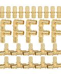 30 Pack PEX A Combo Fittings Set With Elbow Tee And Coupling, heavy duty lead-free brass, for PEX A pipe connections, NSF ANSI 61 372 certified.