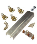 Twin Wheel Sliding Bypass Door Hardware Set For 30 Inch Doors 60 Inch Total Residential Grade Top Hung Kit With Aluminum Fascia