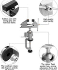Two Pack 3 Inch Universal Tabletop Clamp Vise With 360 Degree Rotation And 45 Degree Tilt, rubber jaws, steel handle, adjustable base