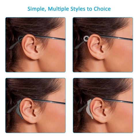 12 Pairs Anti Slip Eyeglasses Ear Grips Retainer, Premium Silicone Ear Hooks That Keep Glasses From Slipping Down Your Nose