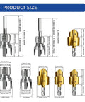 Dual Function Pipe Threading And Reaming Tool Kit For Half Inch And Three Quarter Inch PVC And PPR Pipes Quick Thread Alignment Damaged Thread Repair And Smooth Cutting For DIY Projects And Pro Plumbing Jobs size chart with threading and reaming tools
