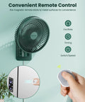 Wall Mounted Oscillating Fan With Remote And Timer For Home And RV Use, 8.5 Inch Compact Fan mounted on wall with remote control