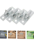 Heavy Duty Wall Mount Gate Hinges 4 Pack Smooth Swinging Barn Door Brackets with rust resistant coating and strong metal construction.