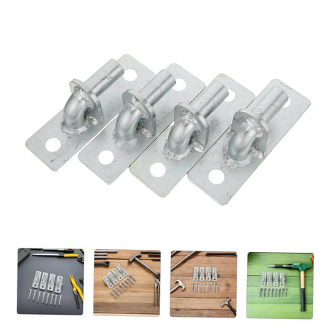 Heavy Duty Wall Mount Gate Hinges 4 Pack Smooth Swinging Barn Door Brackets with rust resistant coating and strong metal construction.